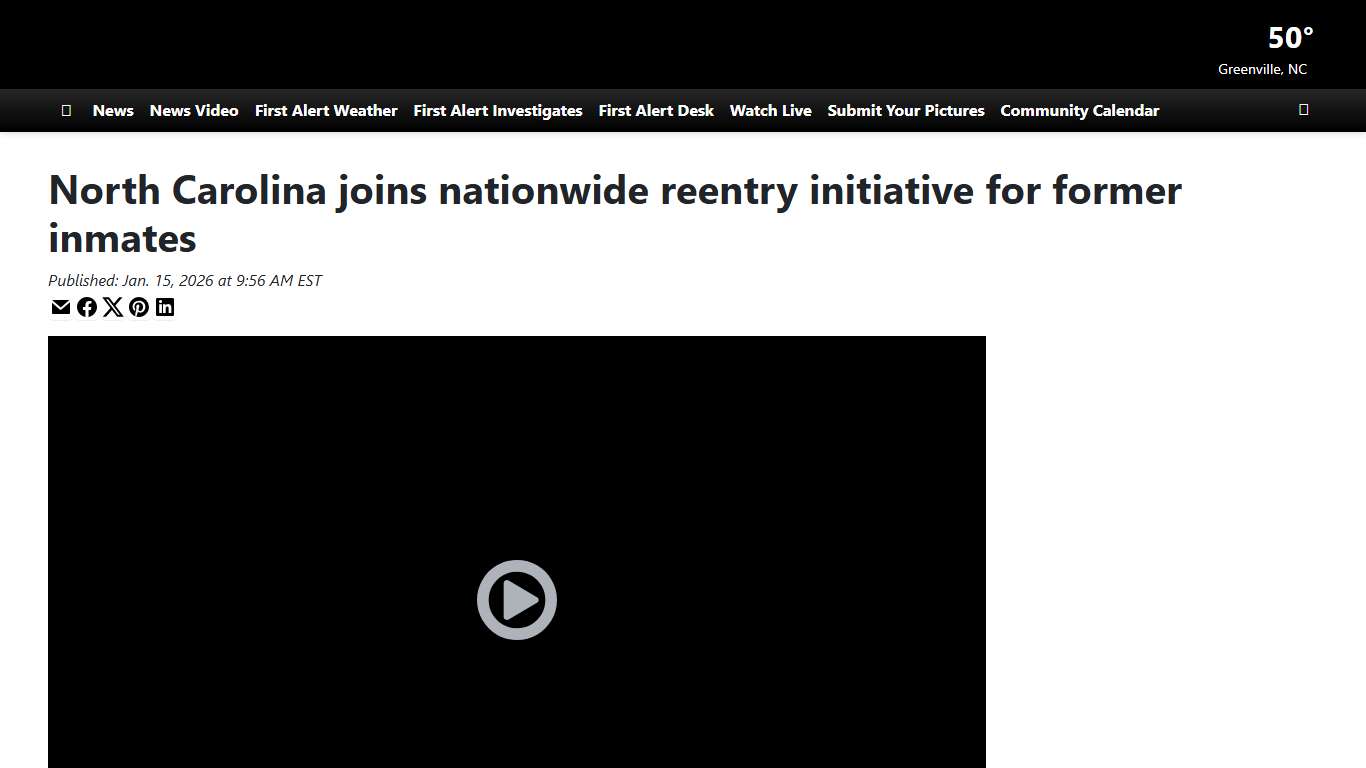 North Carolina joins nationwide reentry initiative for former inmates